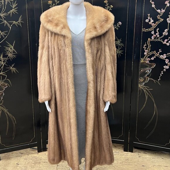 Furs By Robert - Beautiful Vintage Full Length Mink Fur Coat - Picture 1 of 10